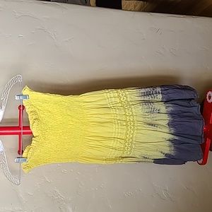Yellow & grey tie die dress